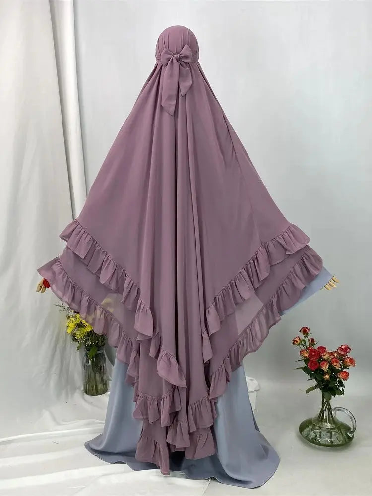 Khimar Salma — Plain + Niqab (Overhead Set)