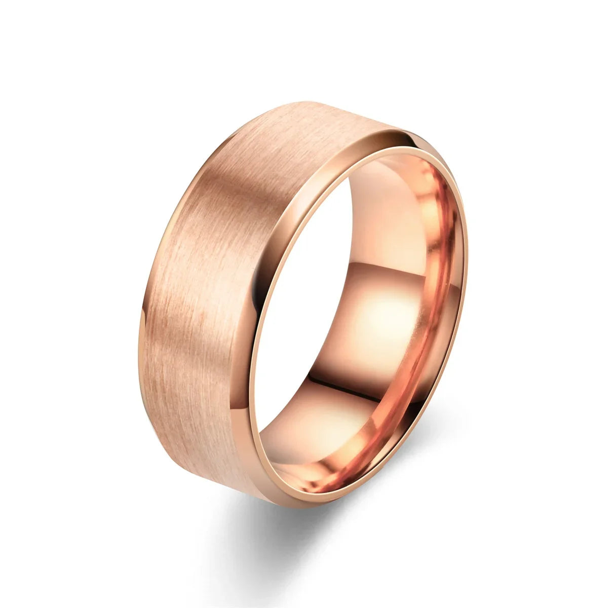 ZAYNA Matte Black Stainless Steel Band — Wedding & Fashion Ring