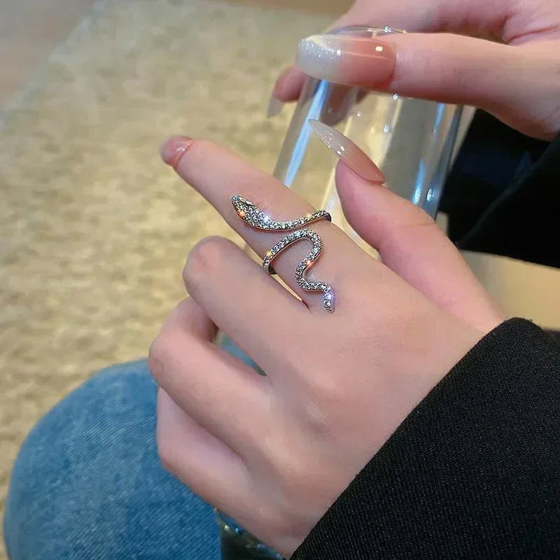 ZAYNA Snake Ring — Adjustable Punk Statement Jewelry