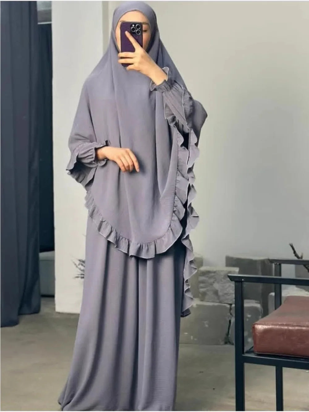 Safa Jilbab — 2-Piece Set (Abaya + Long Khimar)