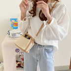 Mini Dune — Woven Bucket Basket (Shoulder Strap & Handle)