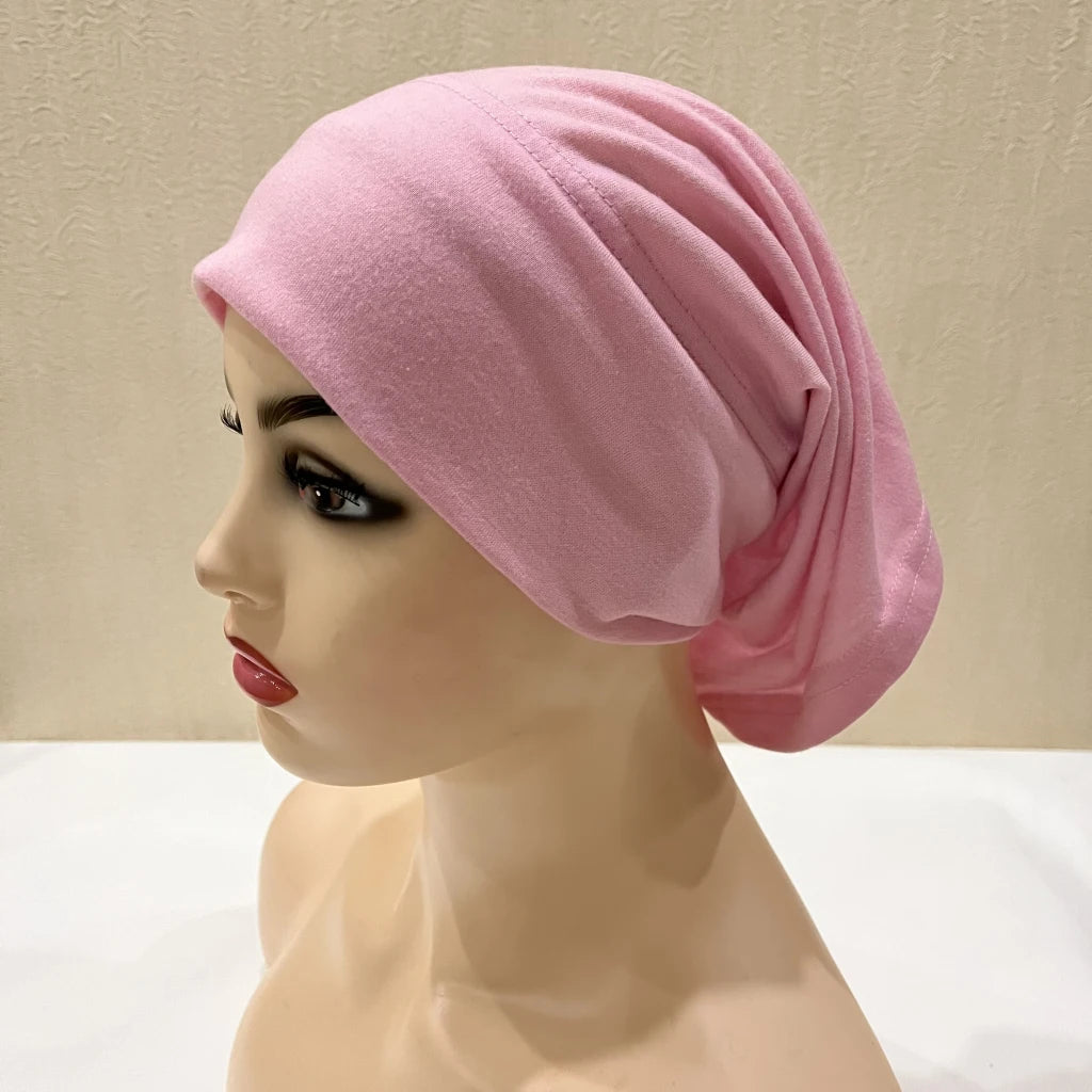 ZAYNA Plain Tube Turban — Stretch Inner Hijab Bonnet