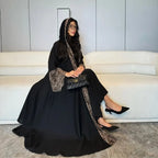 Sahara Abaya — Leopard Print Chiffon Kimono with Zip