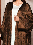 Abaya Royale — Open Satin Kimono Luxury Edition