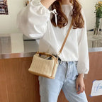 Mini Dune — Woven Bucket Basket (Shoulder Strap & Handle)