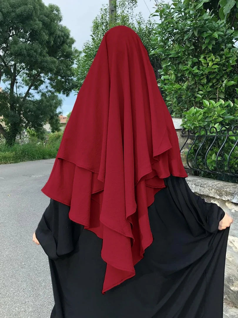 Hayā Long Khimar — One-Piece (Overhead) Opaque