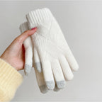 ZAYNA Double-Layer Cashmere Winter Gloves — Warm & Touchscreen