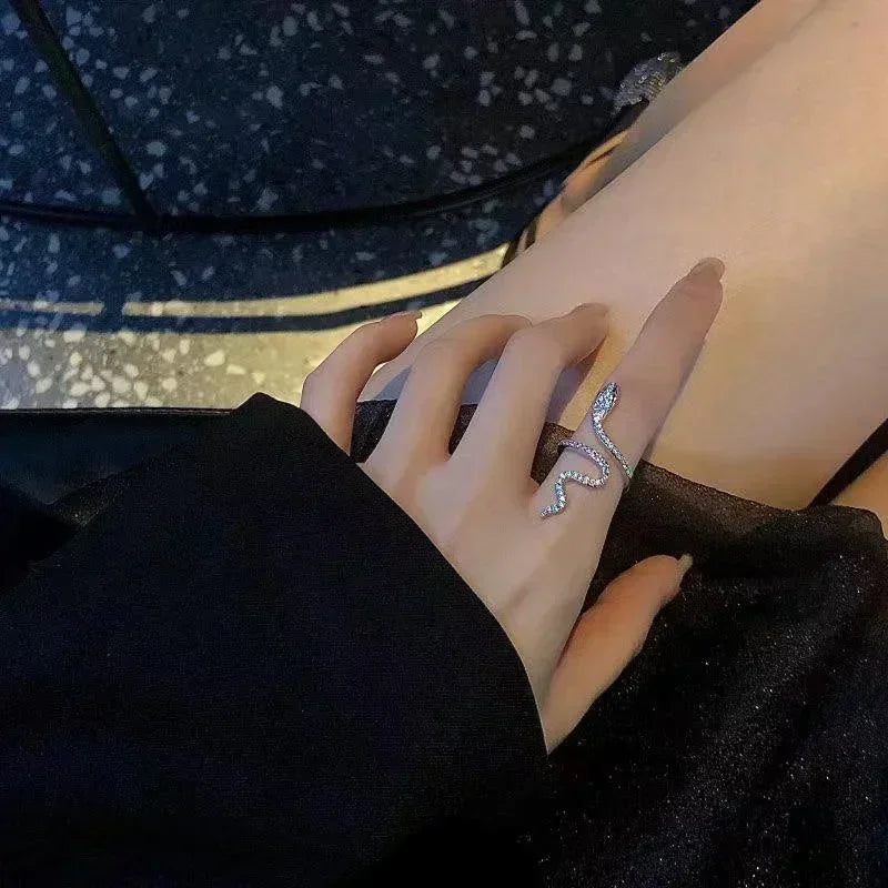 ZAYNA Snake Ring — Adjustable Punk Statement Jewelry