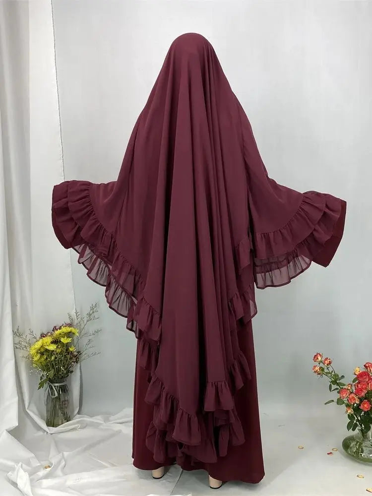Khimar Salma — Plain + Niqab (Overhead Set)