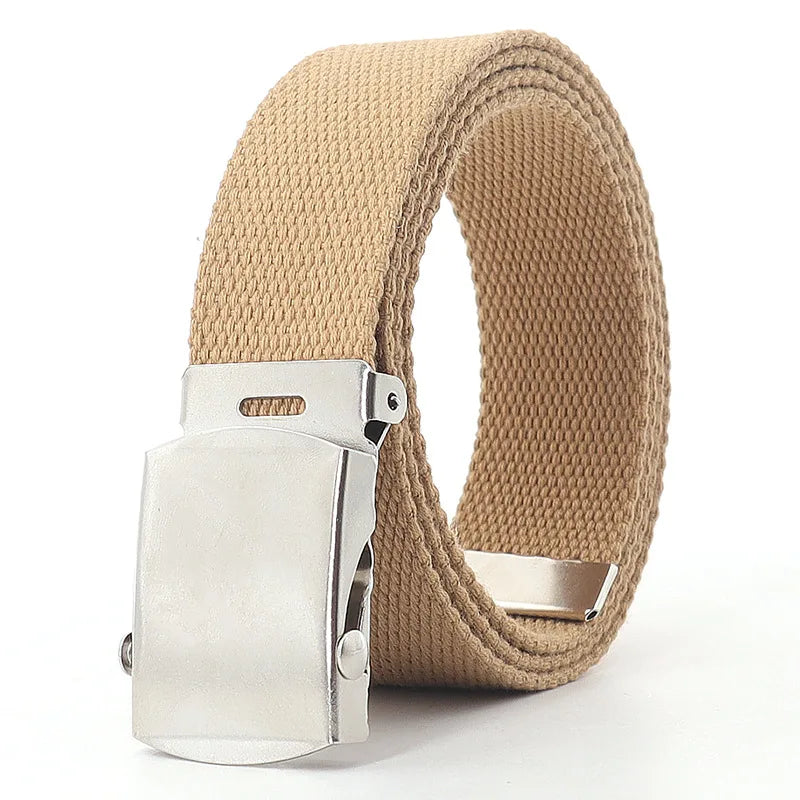 ZAYNA Canvas Alloy Buckle Belt — Everyday Casual Unisex