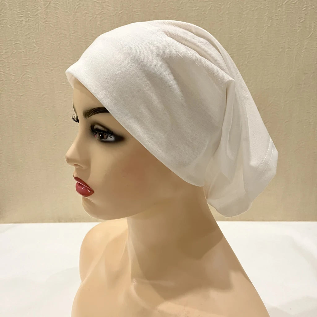 ZAYNA Plain Tube Turban — Stretch Inner Hijab Bonnet