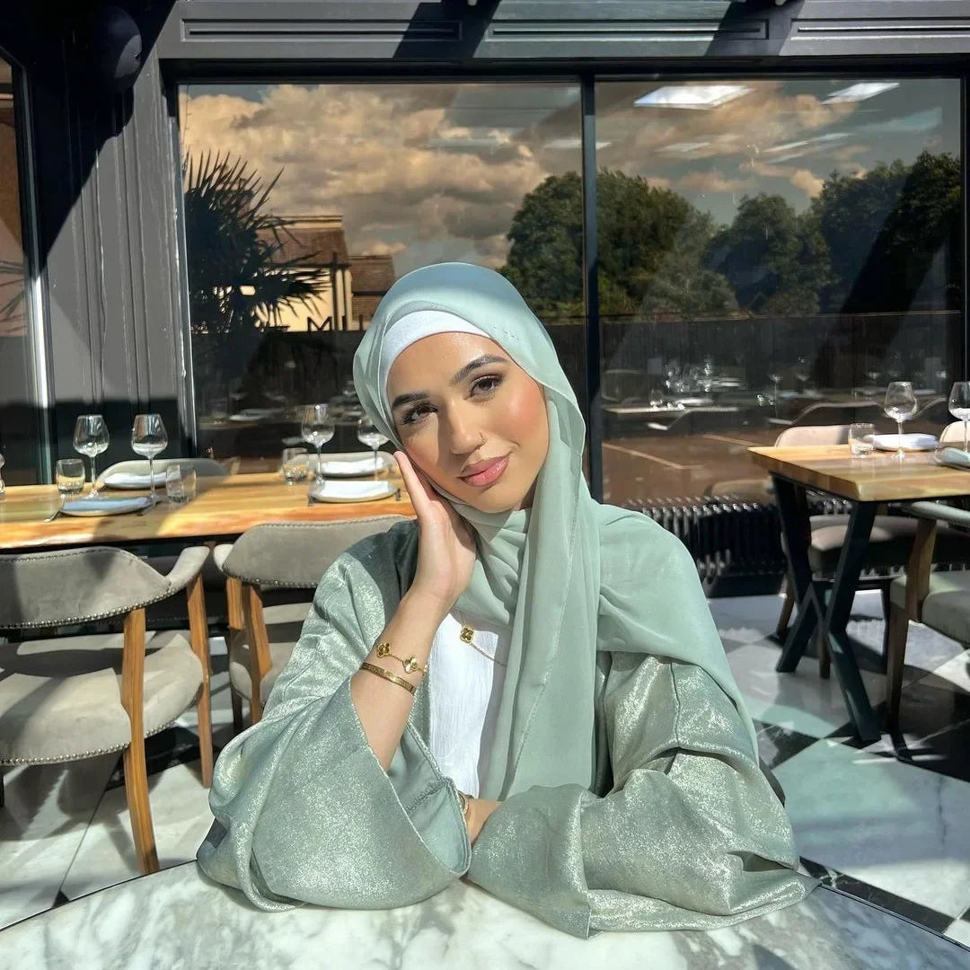 Abaya Royale — Open Satin Kimono Luxury Edition