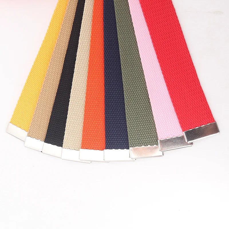 ZAYNA Canvas Alloy Buckle Belt — Everyday Casual Unisex