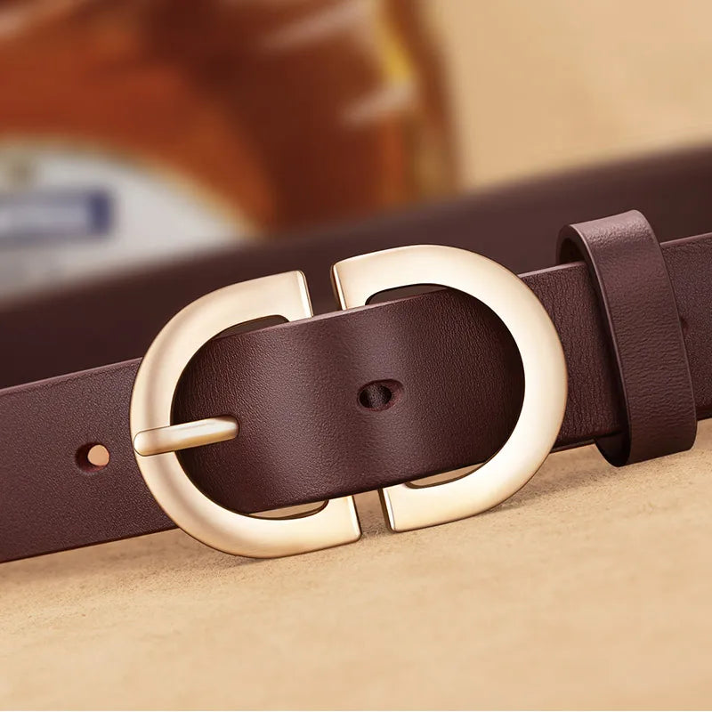ZAYNA Cowhide Needle Buckle Belt — Timeless Everyday Luxury
