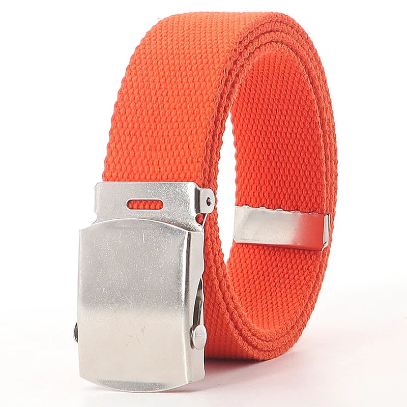 ZAYNA Canvas Alloy Buckle Belt — Everyday Casual Unisex