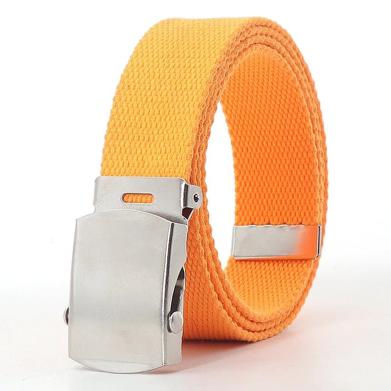 ZAYNA Canvas Alloy Buckle Belt — Everyday Casual Unisex