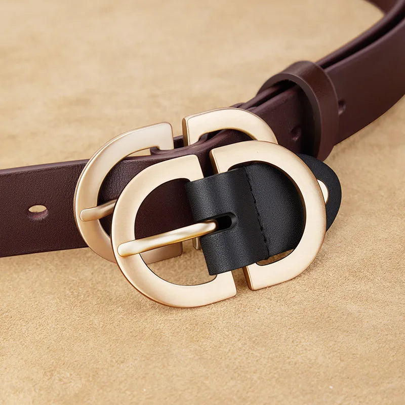 ZAYNA Cowhide Needle Buckle Belt — Timeless Everyday Luxury