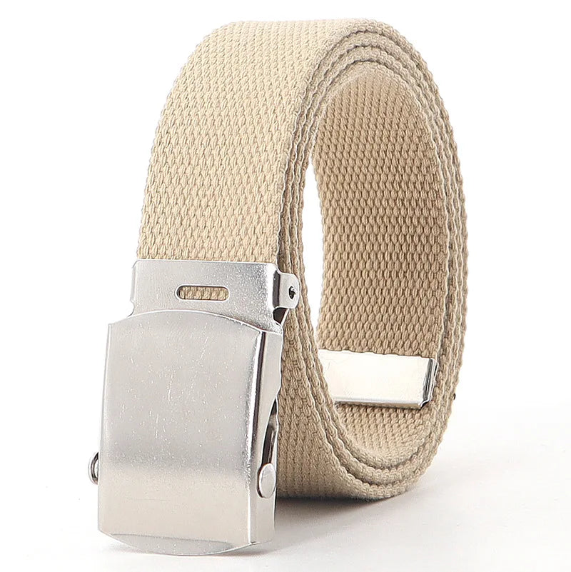 ZAYNA Canvas Alloy Buckle Belt — Everyday Casual Unisex