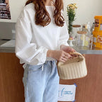 Mini Dune — Woven Bucket Basket (Shoulder Strap & Handle)