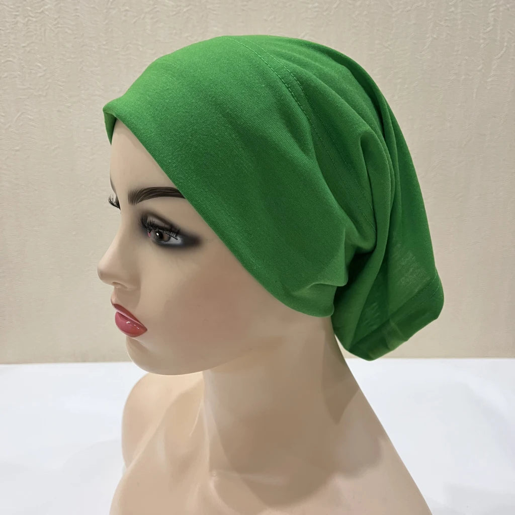 ZAYNA Plain Tube Turban — Stretch Inner Hijab Bonnet