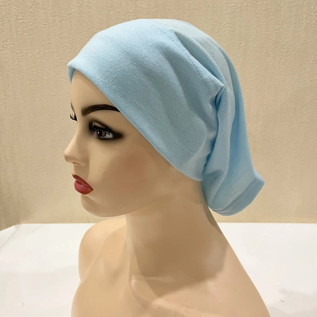 ZAYNA Plain Tube Turban — Stretch Inner Hijab Bonnet
