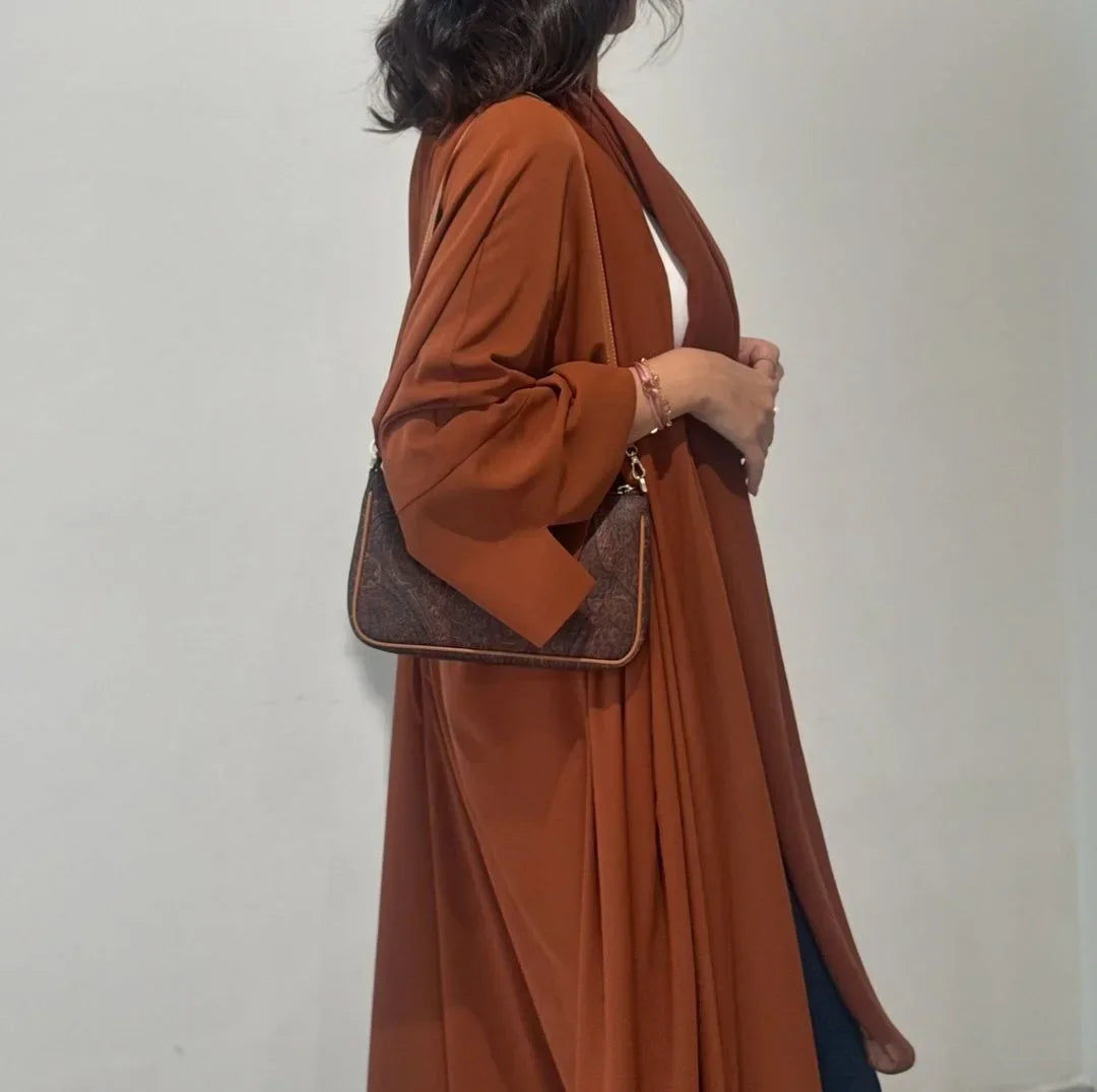 Abaya Rihāna — Open Cardigan with Laces