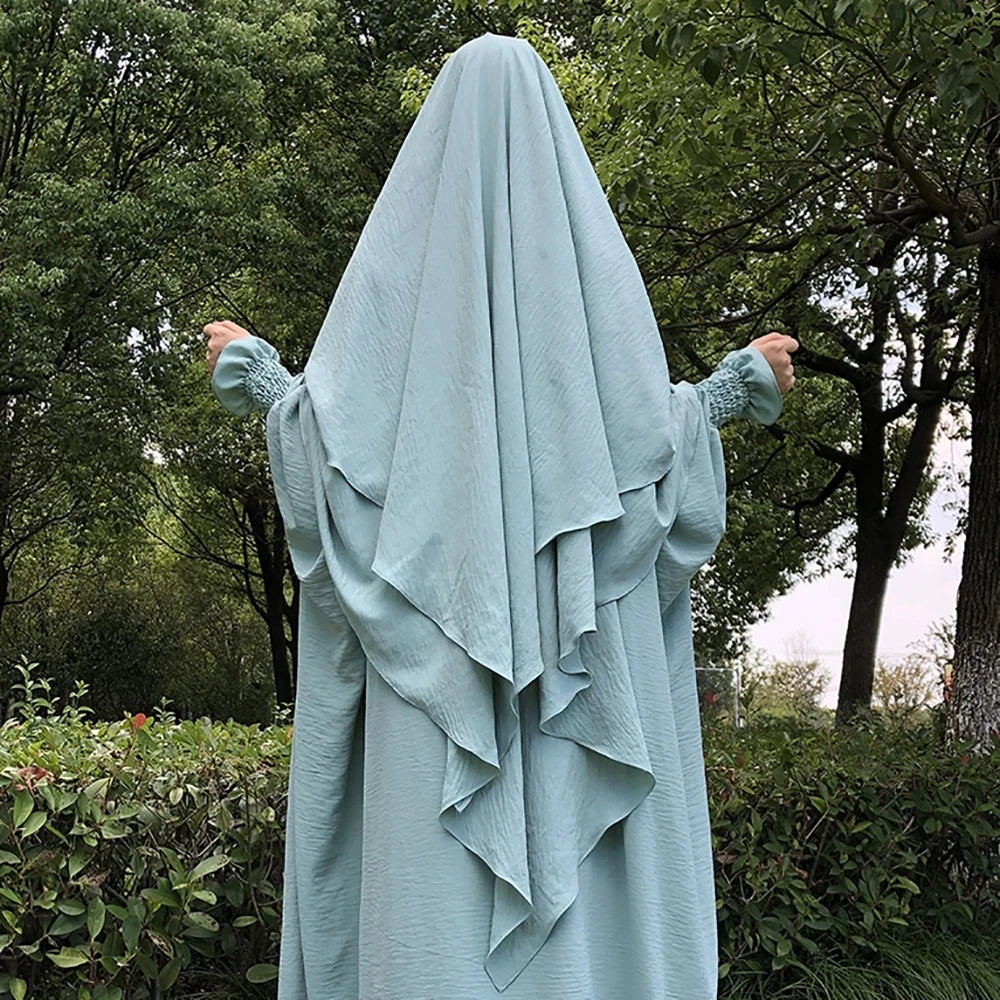 Khimar Jazya — Double Jazz Crepe (2 Veils, Long)