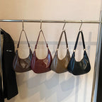 The Layla Crescent — Original Leather Shoulder Bag