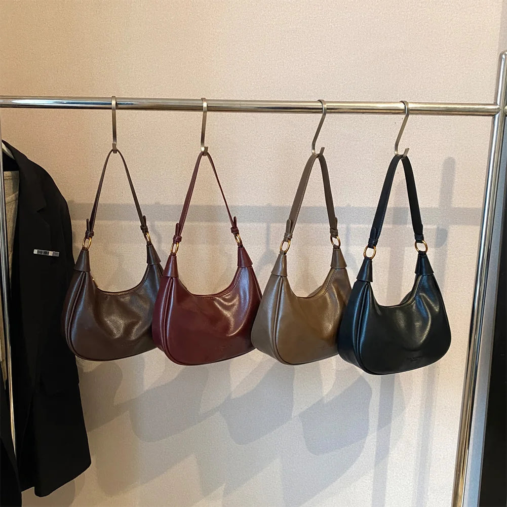 The Layla Crescent — Original Leather Shoulder Bag