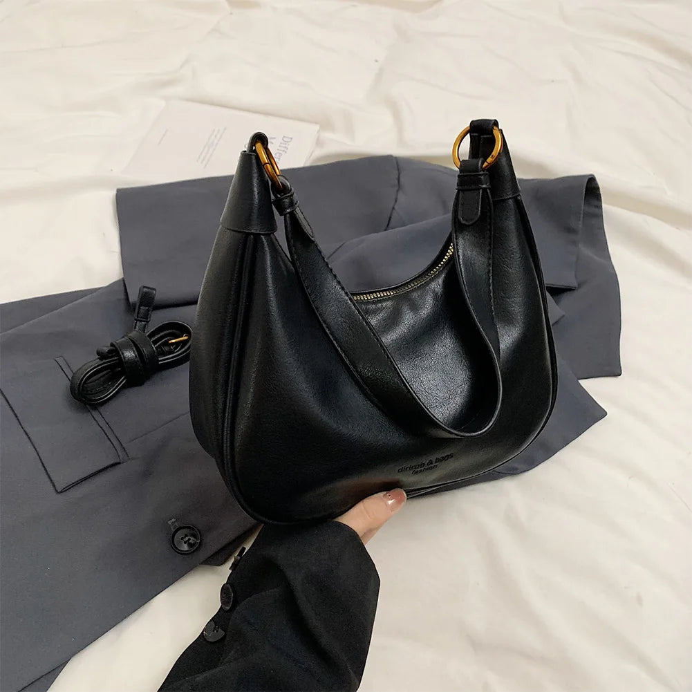 The Layla Crescent — Original Leather Shoulder Bag