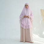 Khimar Maïssa XL — 2 Muslin Veils with Ruffles (Extra-long)