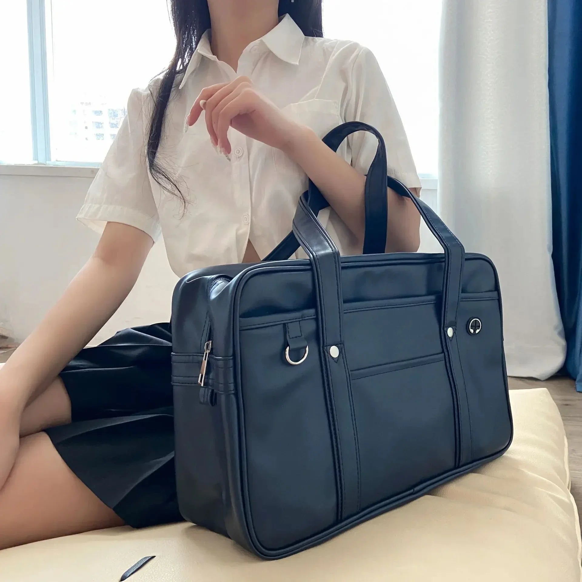 The Kyoto Schoolbag — Genuine Leather Handbag