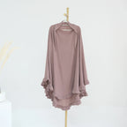 Khimar Nida Ruffles — 1 Nida Crepe Veil (Overhead)
