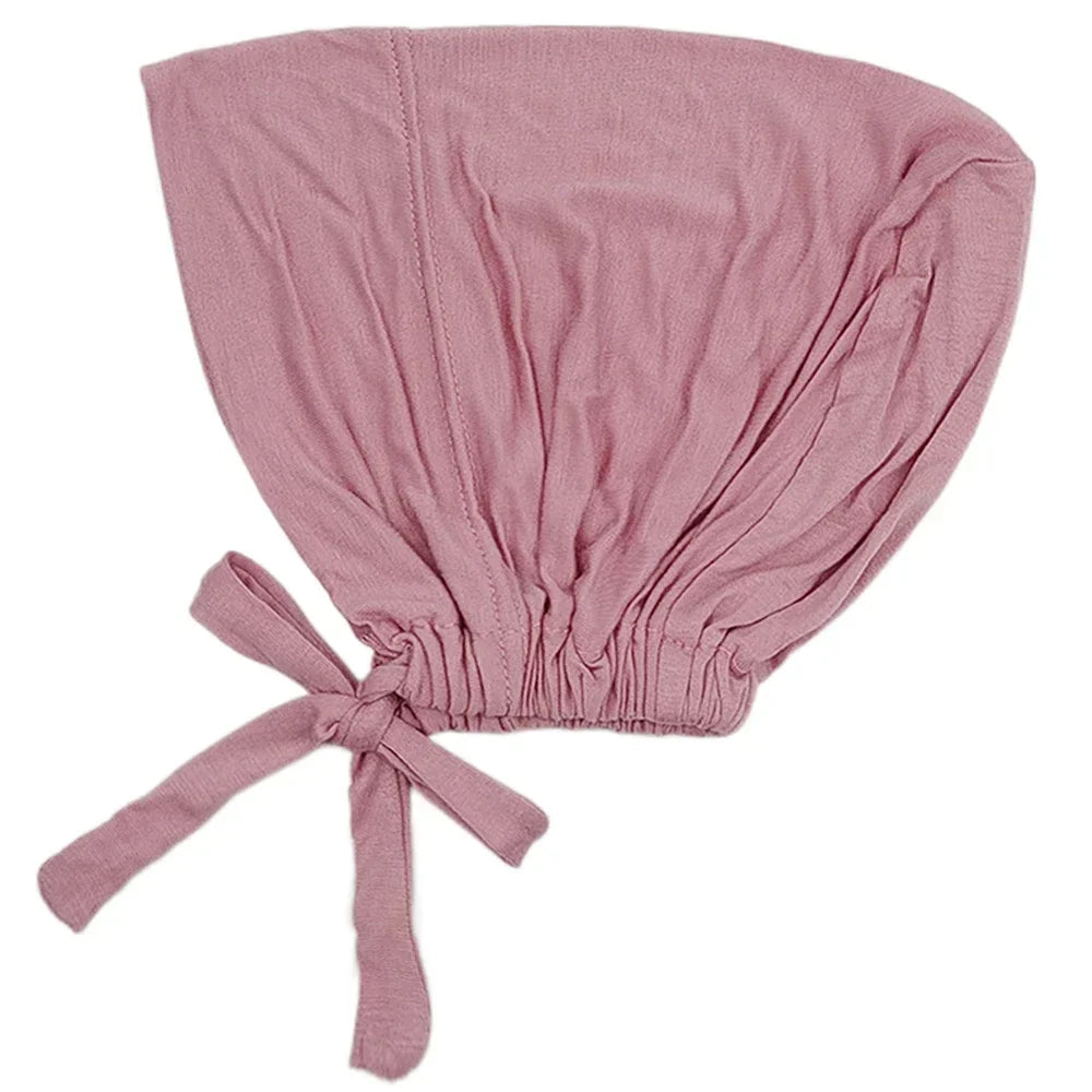 ZAYNA Modal Turban Hijab Cap — Rope-Adjustable Inner Bonnet
