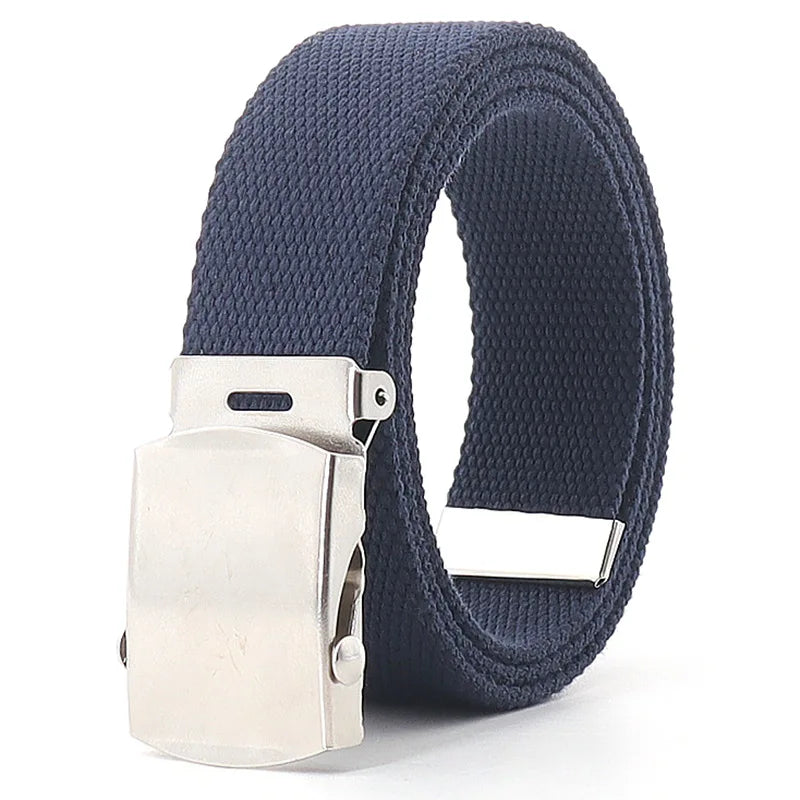 ZAYNA Canvas Alloy Buckle Belt — Everyday Casual Unisex