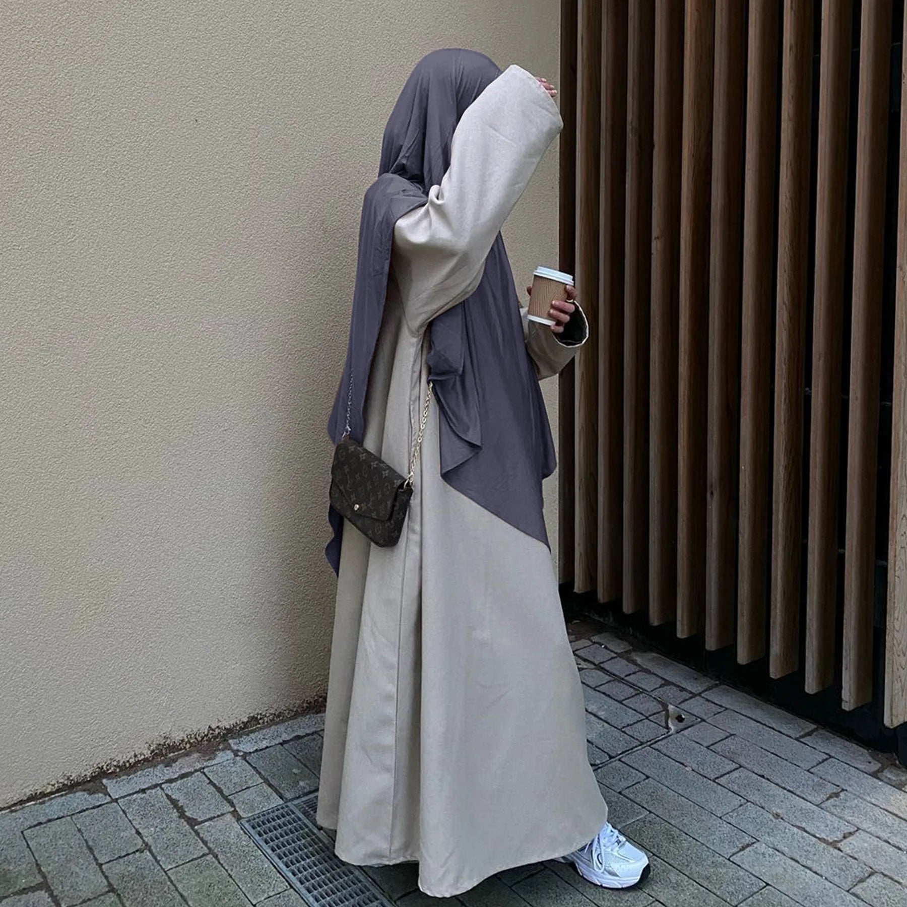 Hijab Nawal Stretch – Long jersey, opaque (overhead)