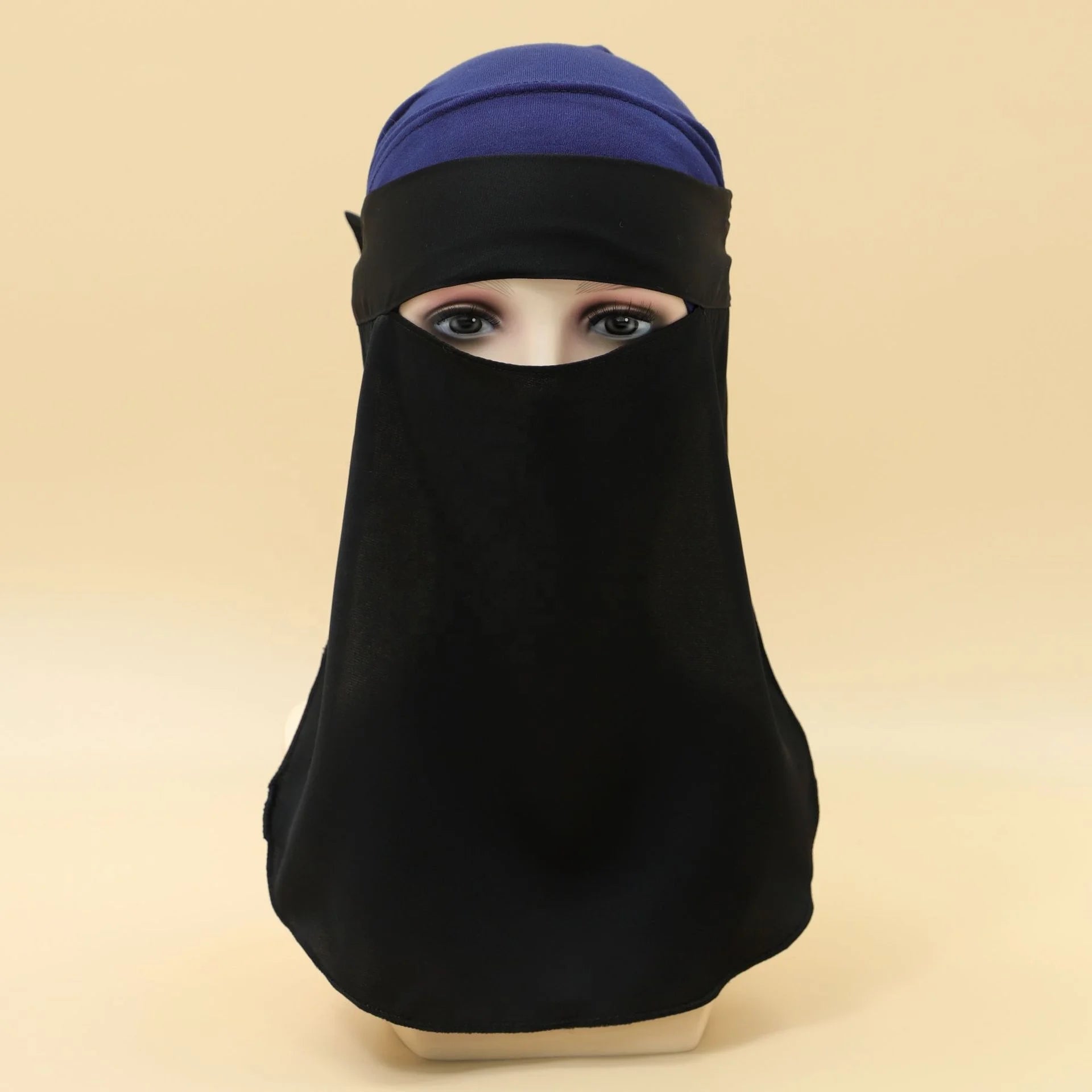 Niqab Nida Instant — Matte Black (Ready-to-Wear)