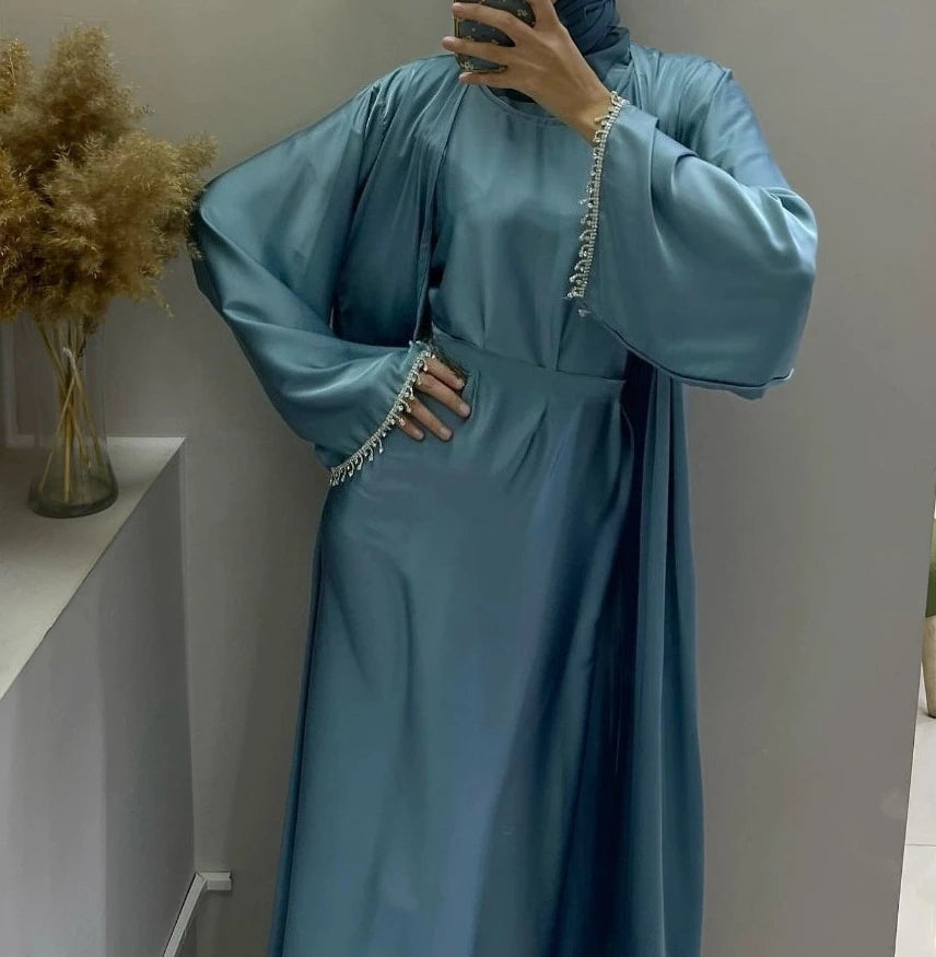 Safa Set — Kimono Abaya + Matching Khimar (2 pieces)