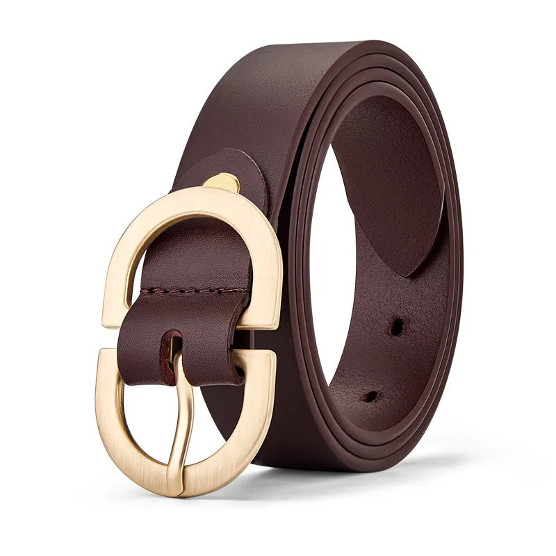 ZAYNA Cowhide Needle Buckle Belt — Timeless Everyday Luxury