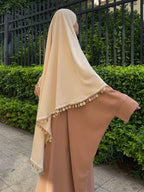 Soraya Éclat Khimar — Long with Sequins & Fringes