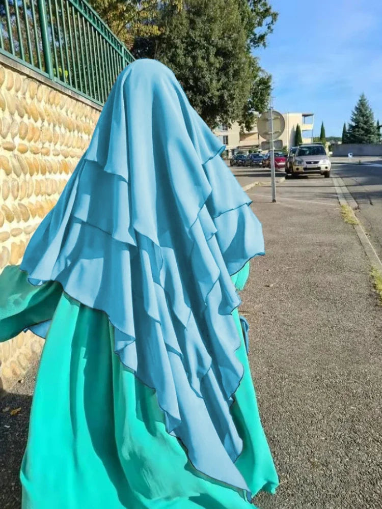 Khimar Safaa 3-Layers — Long, Opaque & Flowing