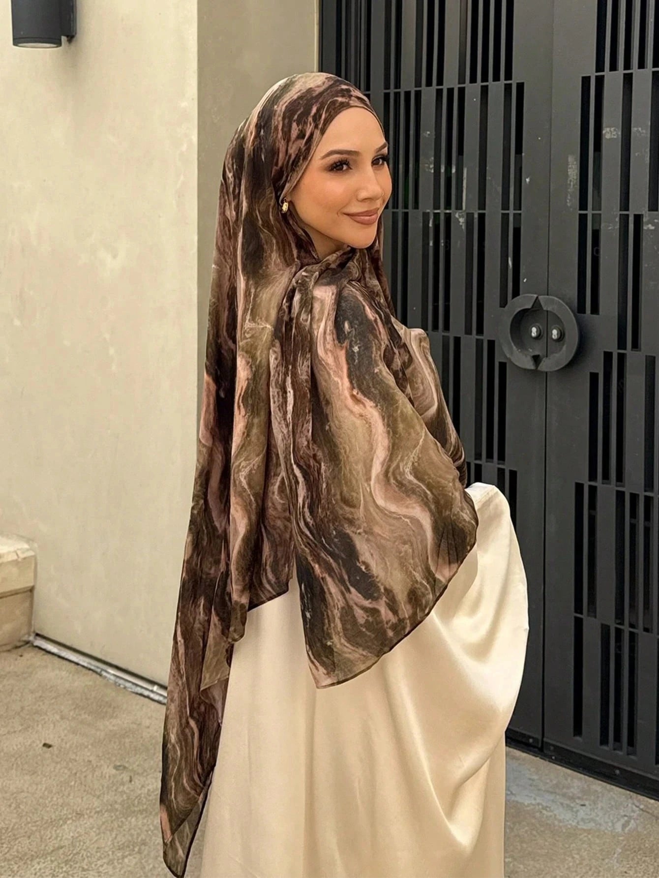 Aquarelle Hijab — Watercolour Print (Premium Edition)