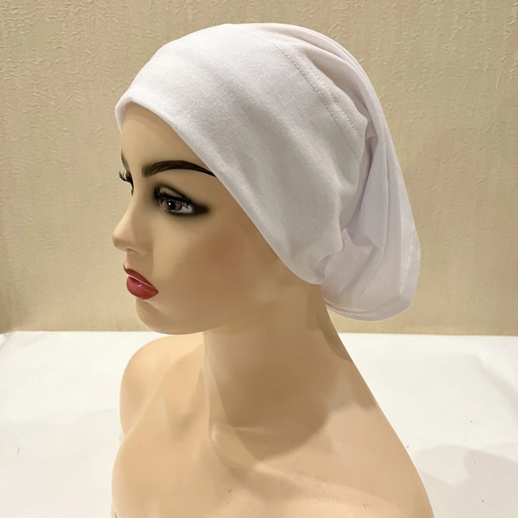 ZAYNA Plain Tube Turban — Stretch Inner Hijab Bonnet