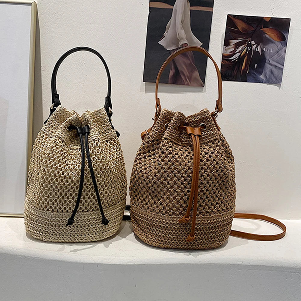 Noor Straw Shoulder Bag