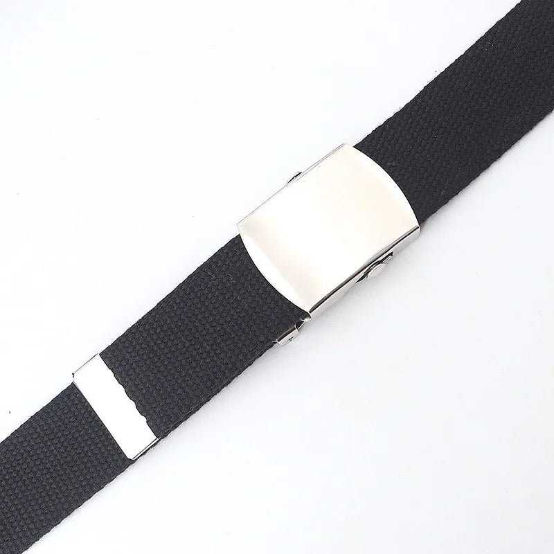ZAYNA Canvas Alloy Buckle Belt — Everyday Casual Unisex