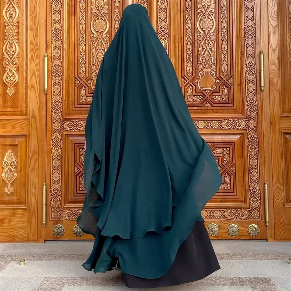 Khimar Hidaya — 2 Muslin Veils + Niqab (Set)