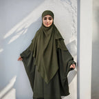 Khimar Eclat Doux — 2 Light Veils (Overhead), Irregular Hem