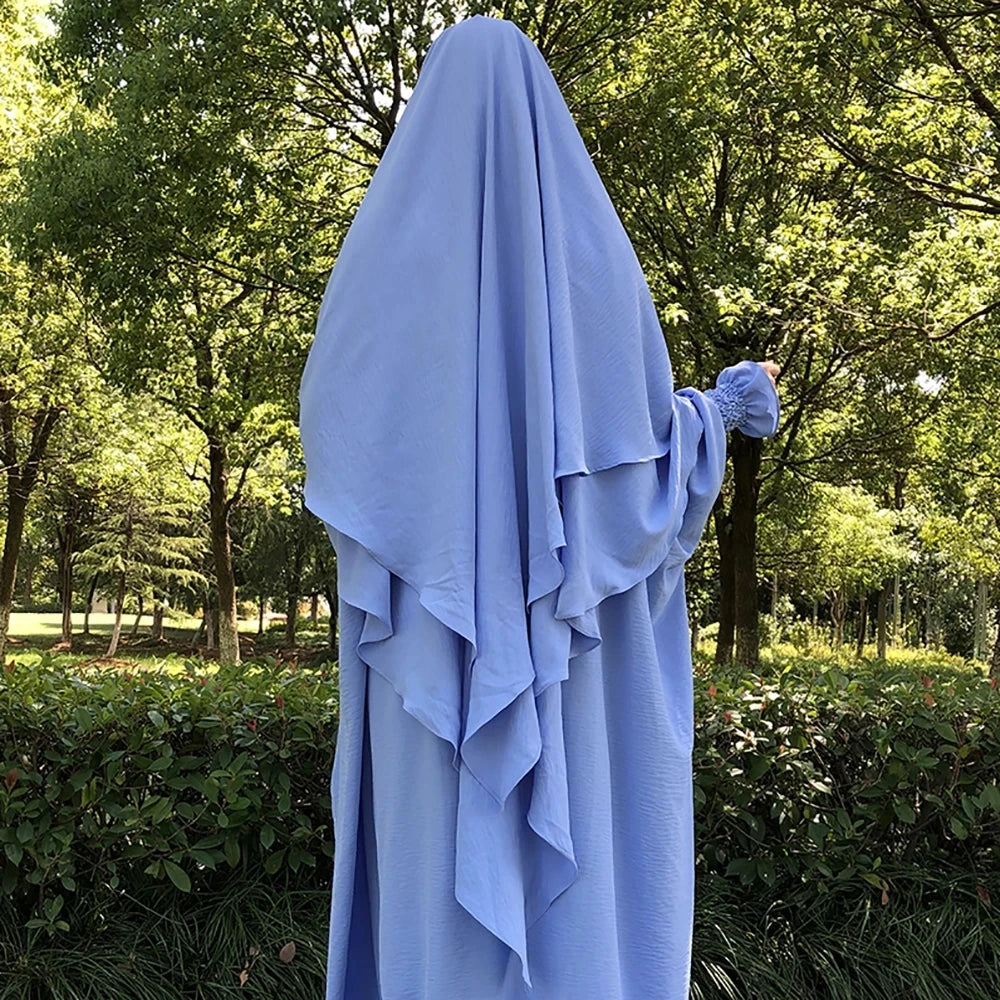 Khimar Jazya — Double Jazz Crepe (2 Veils, Long)