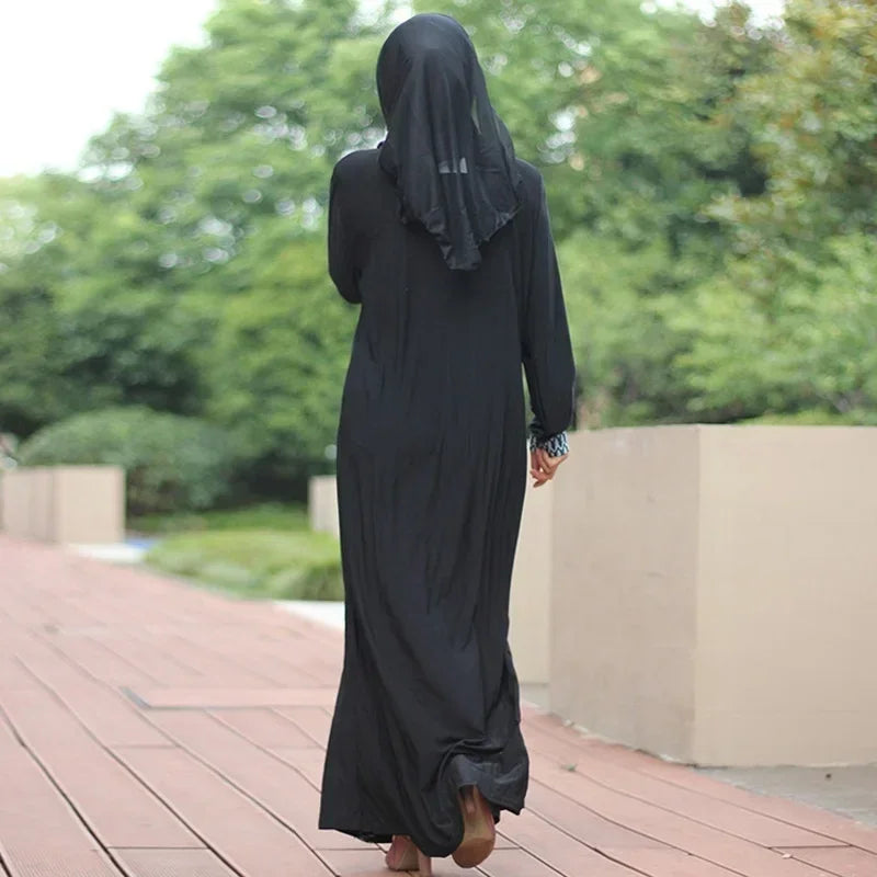 Abaya Zahria — Long Dress with Pearls & Sequins Elegance Edition