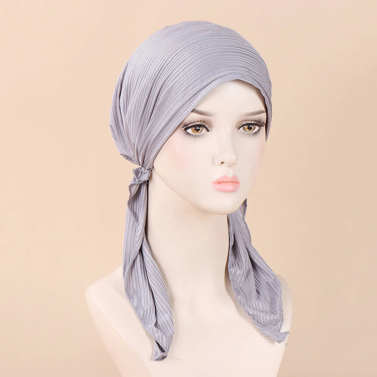 VigoAnne Solid Hijab Prayer Hat — Breathable Elastic Turban